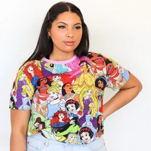 Princesses (Disney) AOP Unisex T-Shirt by Cakeworthy
